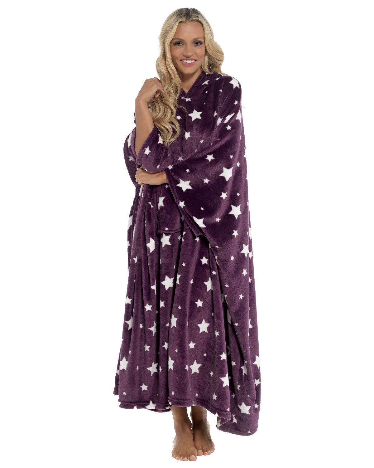 Undercover Womens Oversized Hooded Blanket Poncho