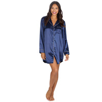 Slumber Party Womens Satin Nightshirt