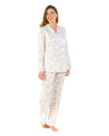 Sue Marks Womens Flower Spray Button Pyjamas