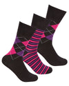 Cottonique Womens 6 Pack Argyle Comfort Fit Socks