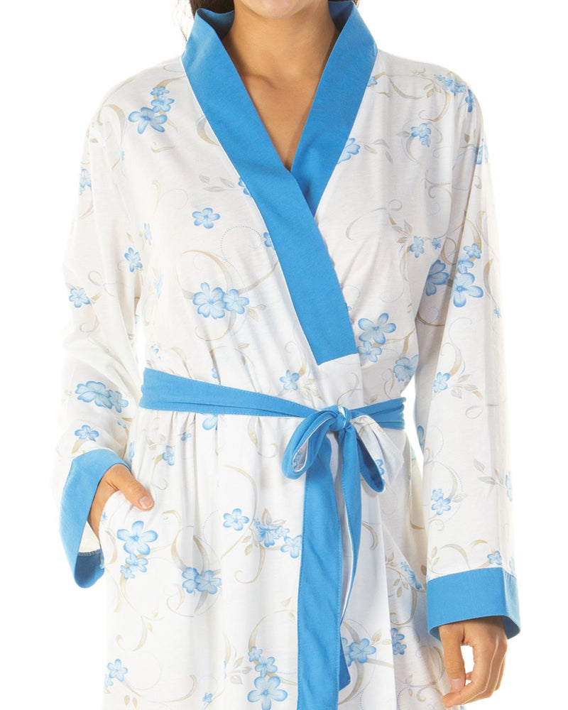 Lady Olga Womens Jersey Floral Dressing Gown