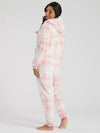 Loungeable Womens Pink Check Print Onesie