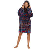 Huggable Adults Navy Aztec Print Snuggle Hoodie