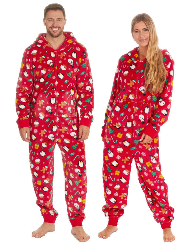 Unisex Christmas Hooded Onesie