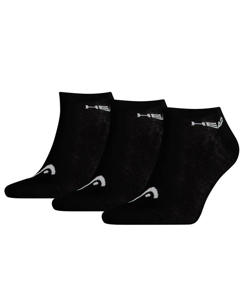 HEAD Unisex 3 Pack Cotton Sneaker Socks