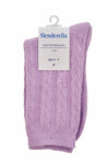 Slenderella Womens Super Soft Cable Knit Bed Socks