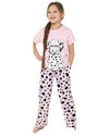 Foxbury Girls Pink Dalmation Long Pyjamas