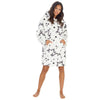 Huggable Womens Cream Star Print Snuggle Hoodie