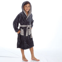 Boys Contrast Polished Fleece Dressing Gown