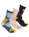 Womens 6 Pack Abstract Mix Bamboo Socks