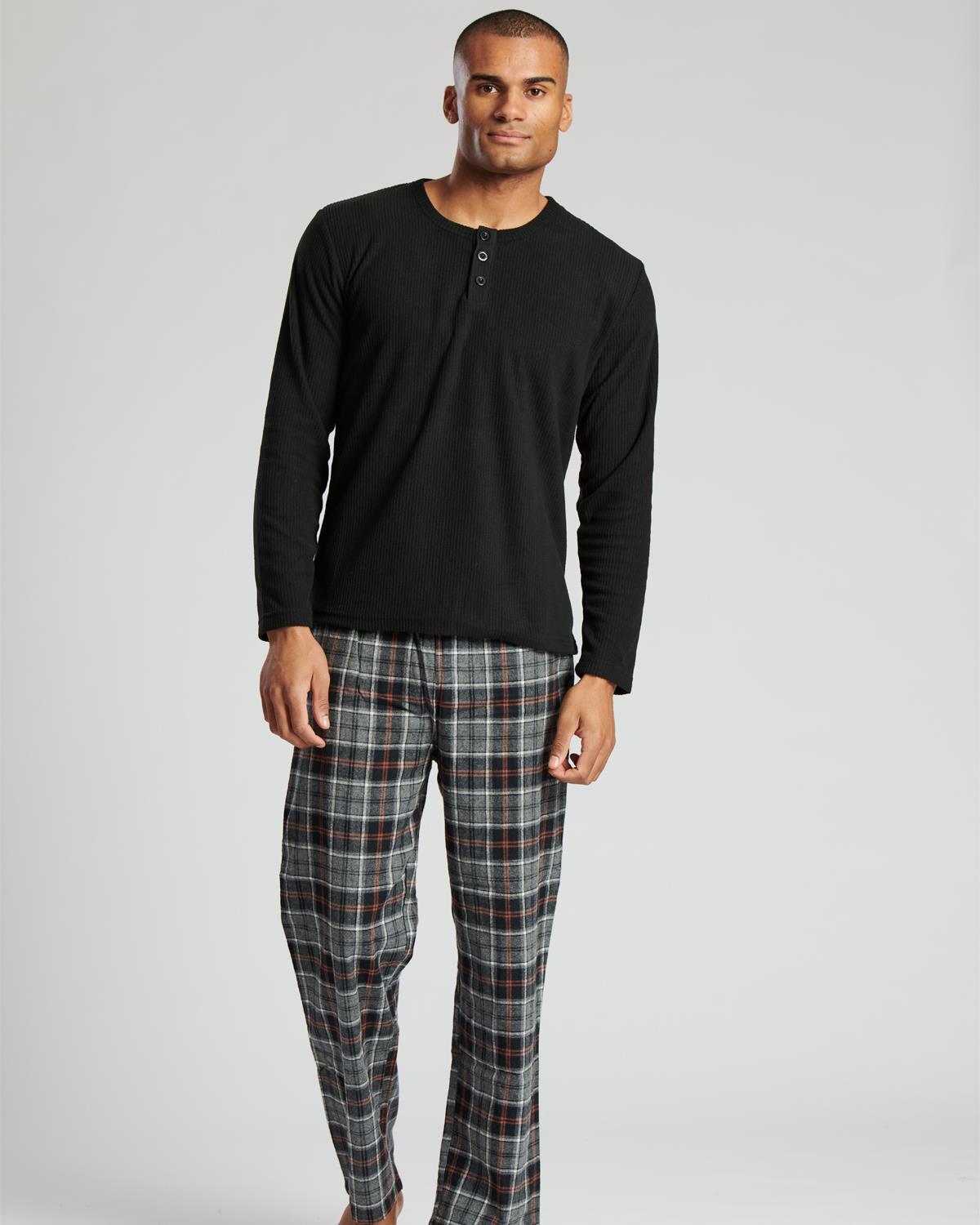 Loungeable Mens Fleece & Brushed Cotton Pyjamas