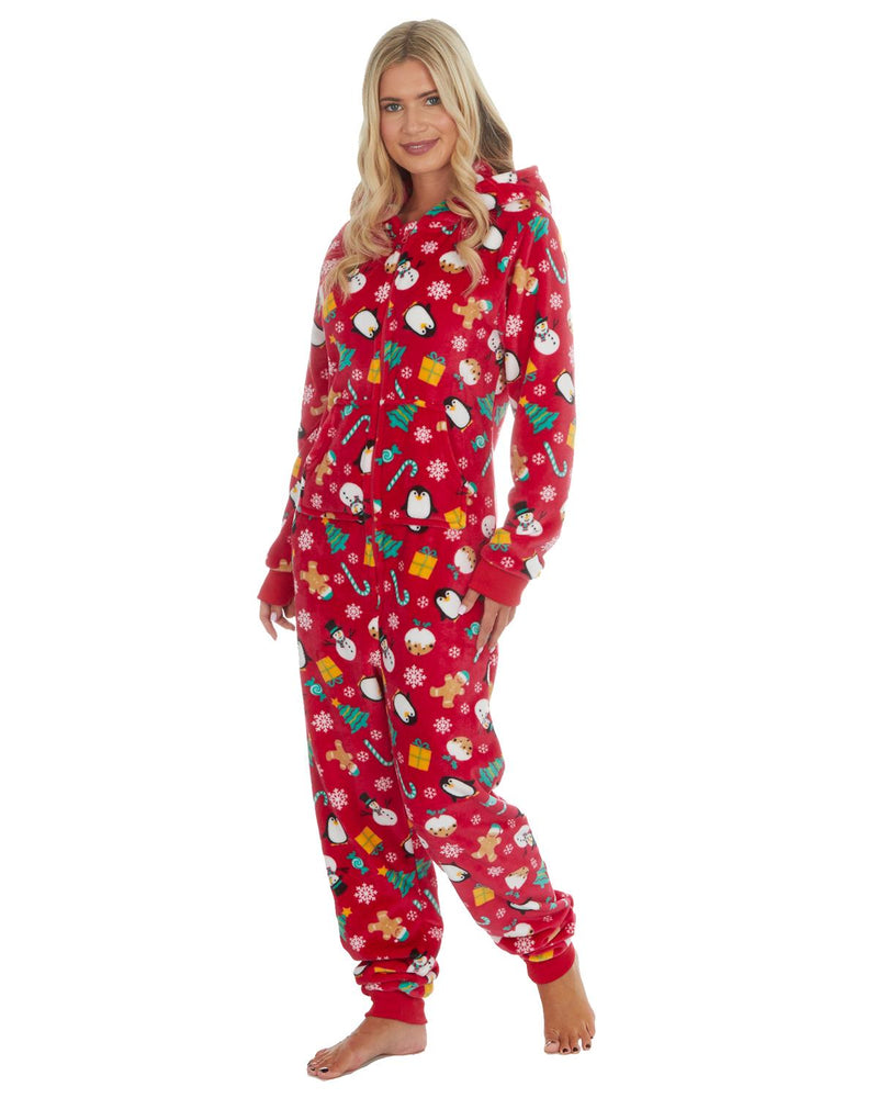 Unisex Christmas Hooded Onesie