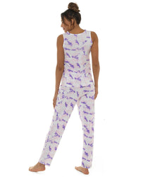 Wolf & Harte Womens Lilac Tie Dye Pyjamas