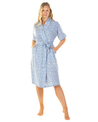 La Marquise Womens Heather Stars Robe