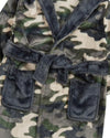 Boys Green Camo Dressing Gown