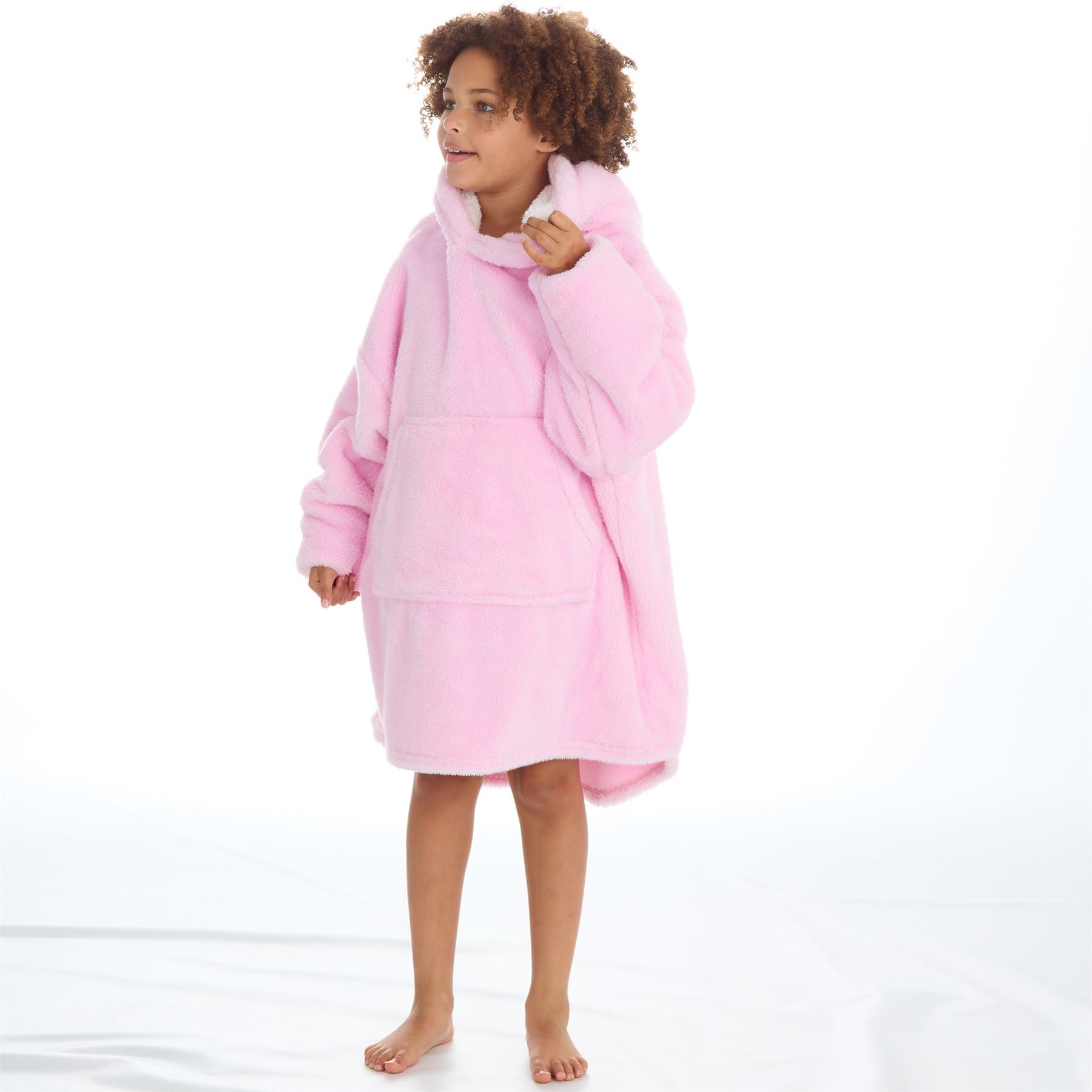 Huggable Girls Pink Snuggle Oversized Hoodie