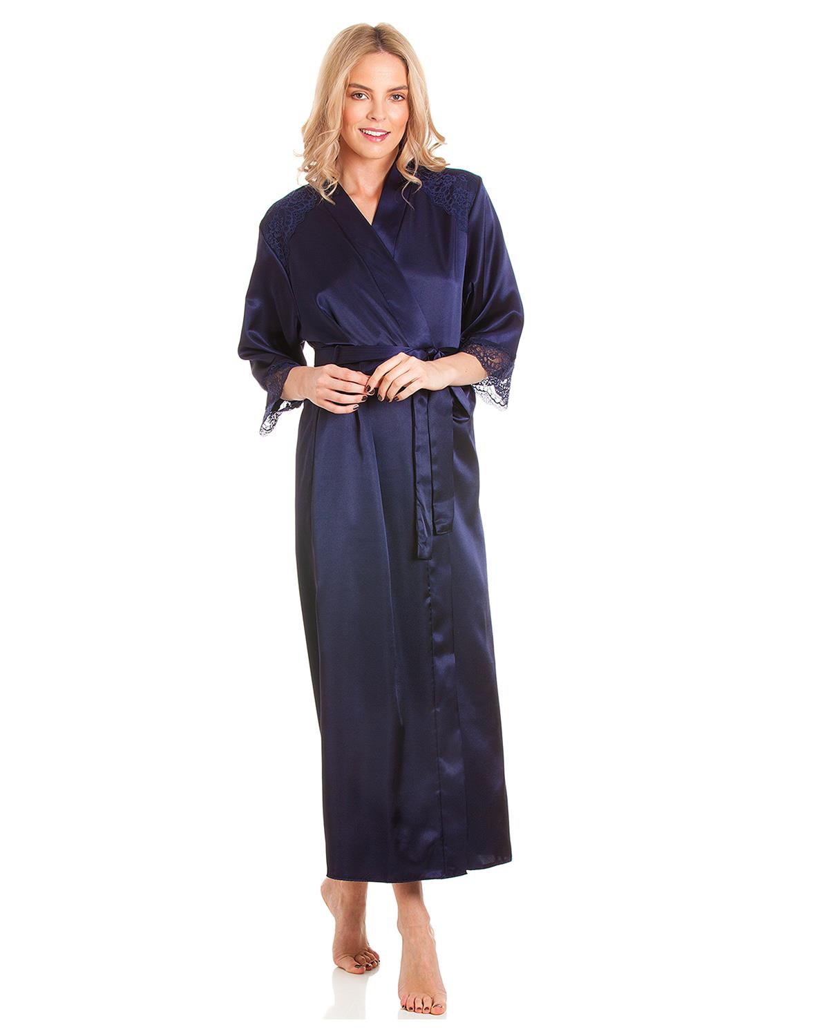 Lady Olga Womens Luxury Satin Dressing Gown