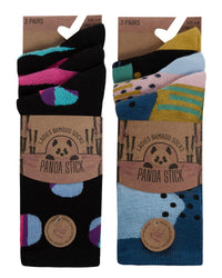 Womens 6 Pack Abstract Mix Bamboo Socks