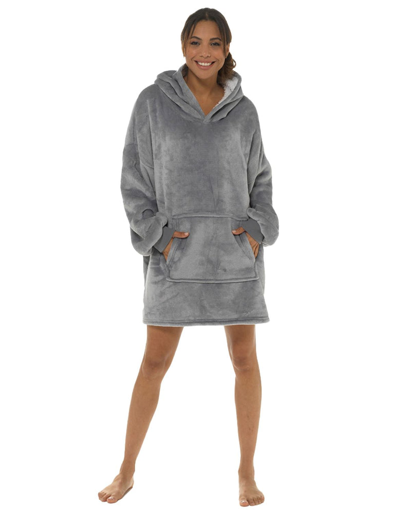 Foxbury Womens Sherpa Lined Snuggle Hoodie