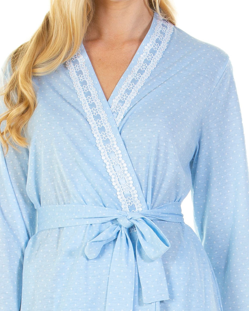 La Marquise Womens Cotton Dots Robe