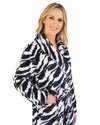 Slenderella Womens Printed Fleece Shawl Collar Dressing Gown