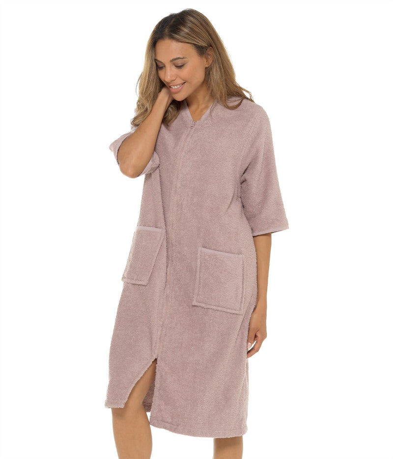 Undercover Womens Zip Up Towelling Dressing Gown