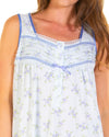 La Marquise Womens Primrose in Bloom Jersey Sleeveless Nightie