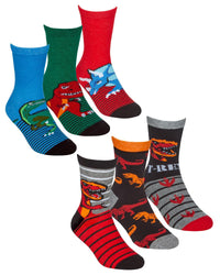 6 Pairs Boys Dinosaur Ankle Socks