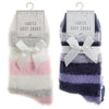 Forever Dreaming 4 Pack Womens Striped Cosy Socks