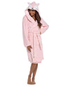 Foxbury Womens Pink Fox Fleece Dressing Gown