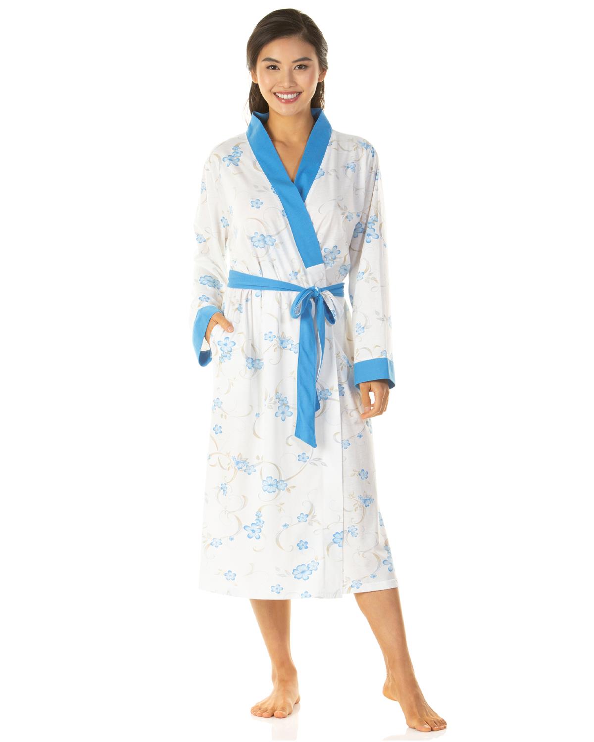 Lady Olga Womens Jersey Floral Dressing Gown