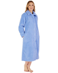 Slenderella Womens 46" Waffle Fleece Button Dressing Gown