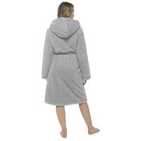 Undercover Womens Fluffy Hooded Dressing Gown