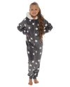 Slumber Hut Girls Grey Star Print Onesie