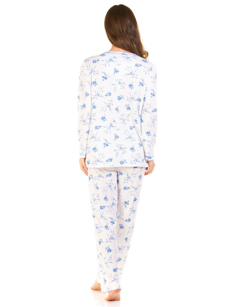 La Marquise Womens Two Flowers Cuddleknit Pyjamas