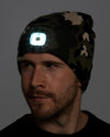 Mens LED Light Knitted Beanie Hat