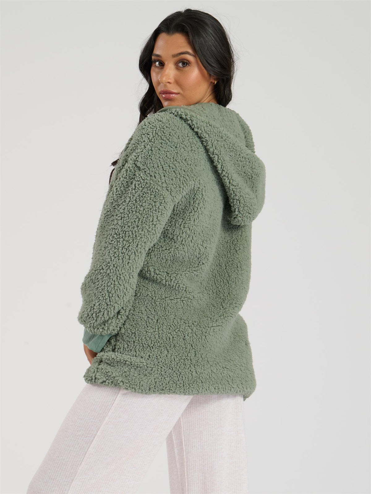 Loungeable Womens Button Snuggle Fleece Cardigan